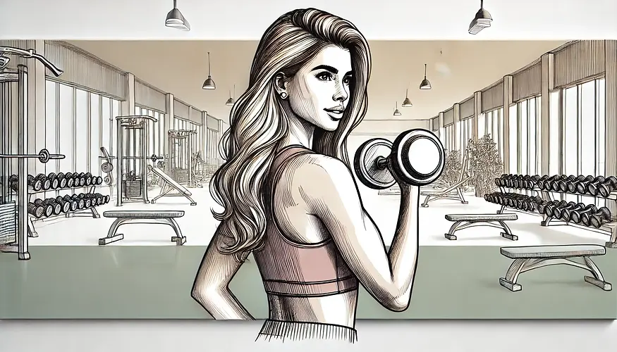 DALL·E 2024-10-22 21.40.23 - A wide drawing of an attractive white woman with light brown 