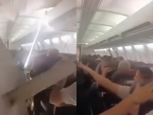 Teto de avião se solta e causa pânico durante tentativa de decolagem no Irã