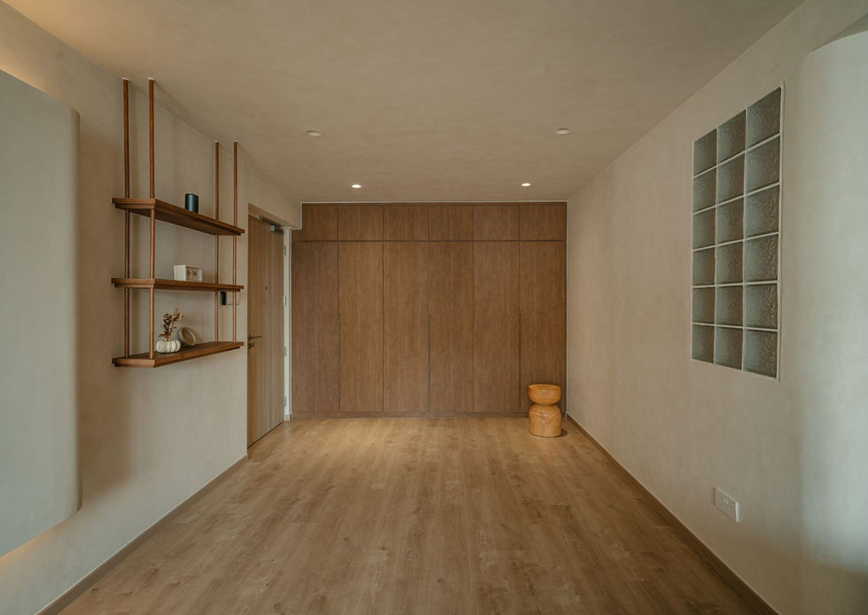 To your right is a minimalist entryway with ample storage to keep your shoes, umbrellas, and other accessories out of sight...