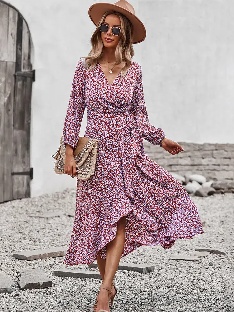 Miniatura: Vestido longo Msfilia com estampa bandage p/primavera