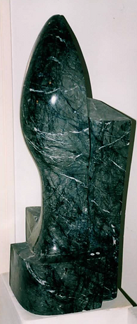 "Incontro 1" - 1973, marmo grigio carnico cm 35x80x25