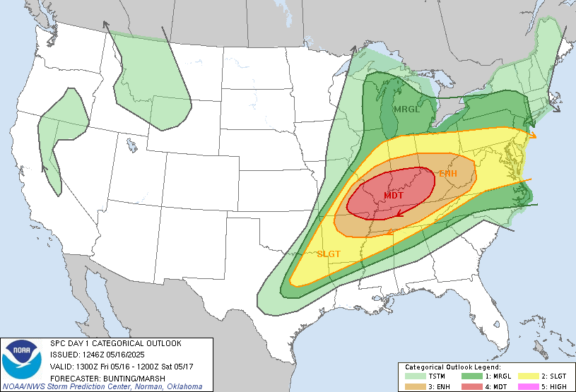 Severe weather outlook Today