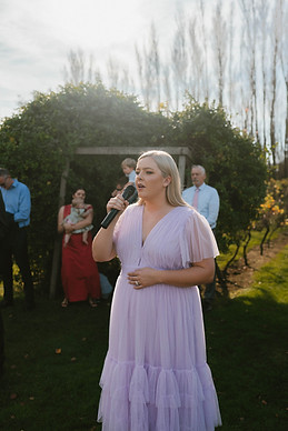 Nicole Hannen Singing at Wedding
