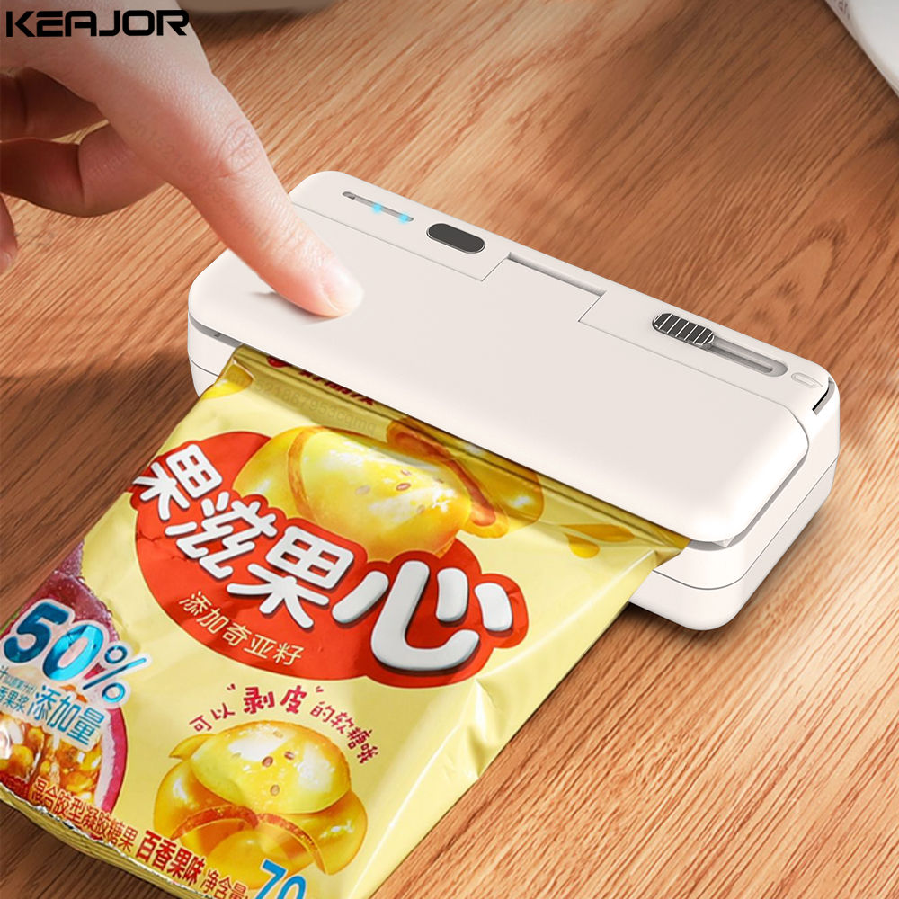 Mini Sealer 2in1 Plastic Bag Sealing Machine Portable Food Package Bags Sealer U