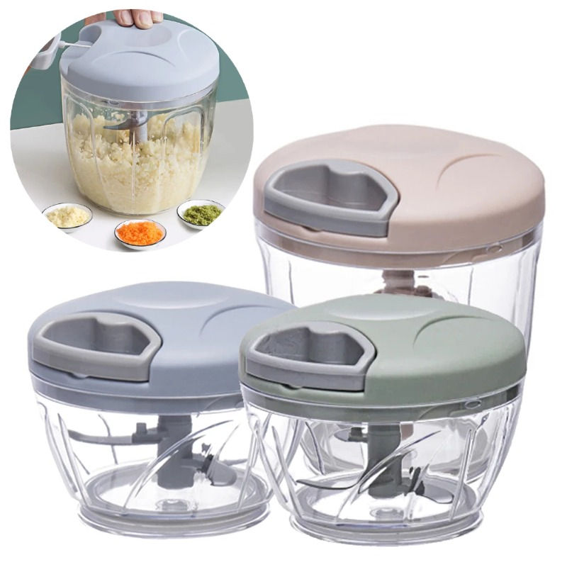 500/900ML Garlic Chopper Manual Garlic Press Food Vegetables Cutter Meat Grinder