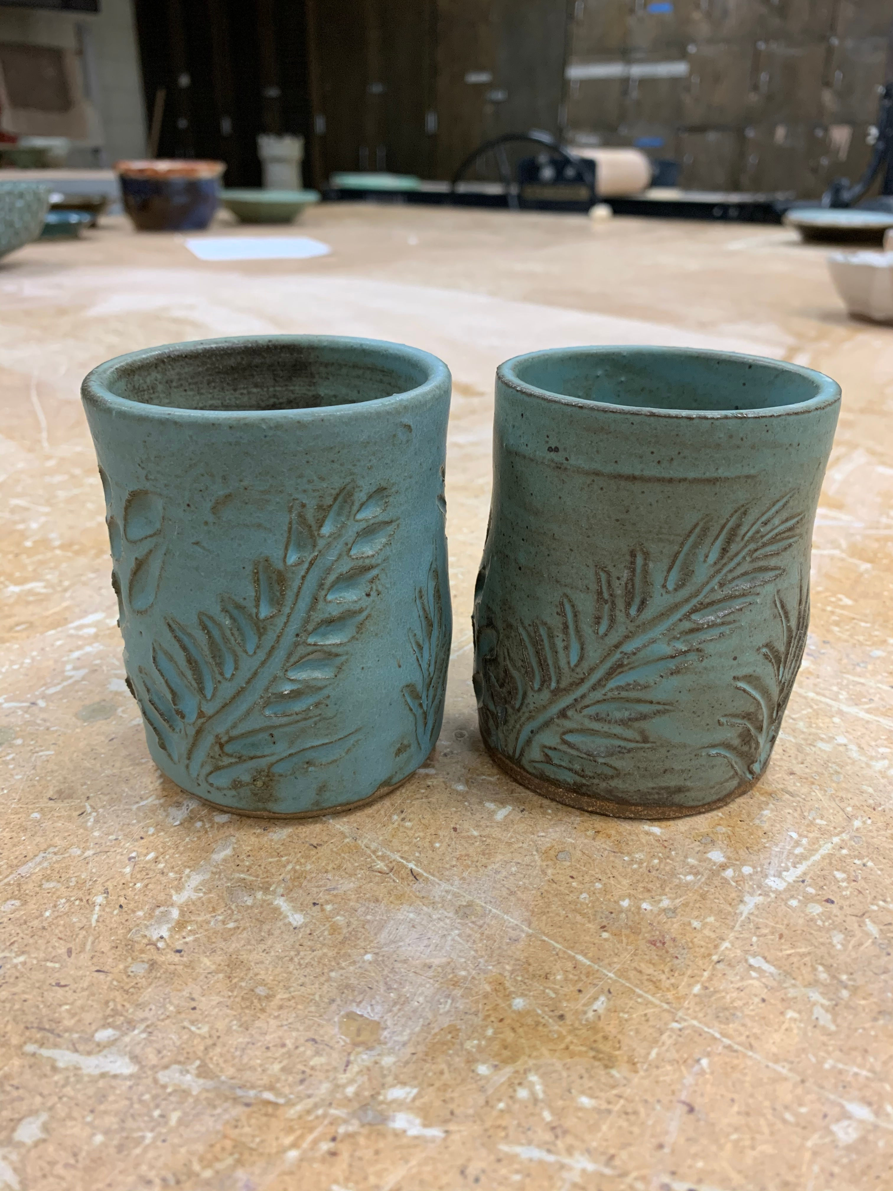 Pair of Hand Carved cups
