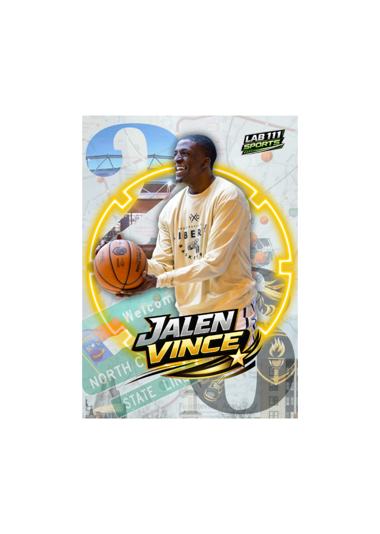 Fayetteville Liberty Jalen Vince card front