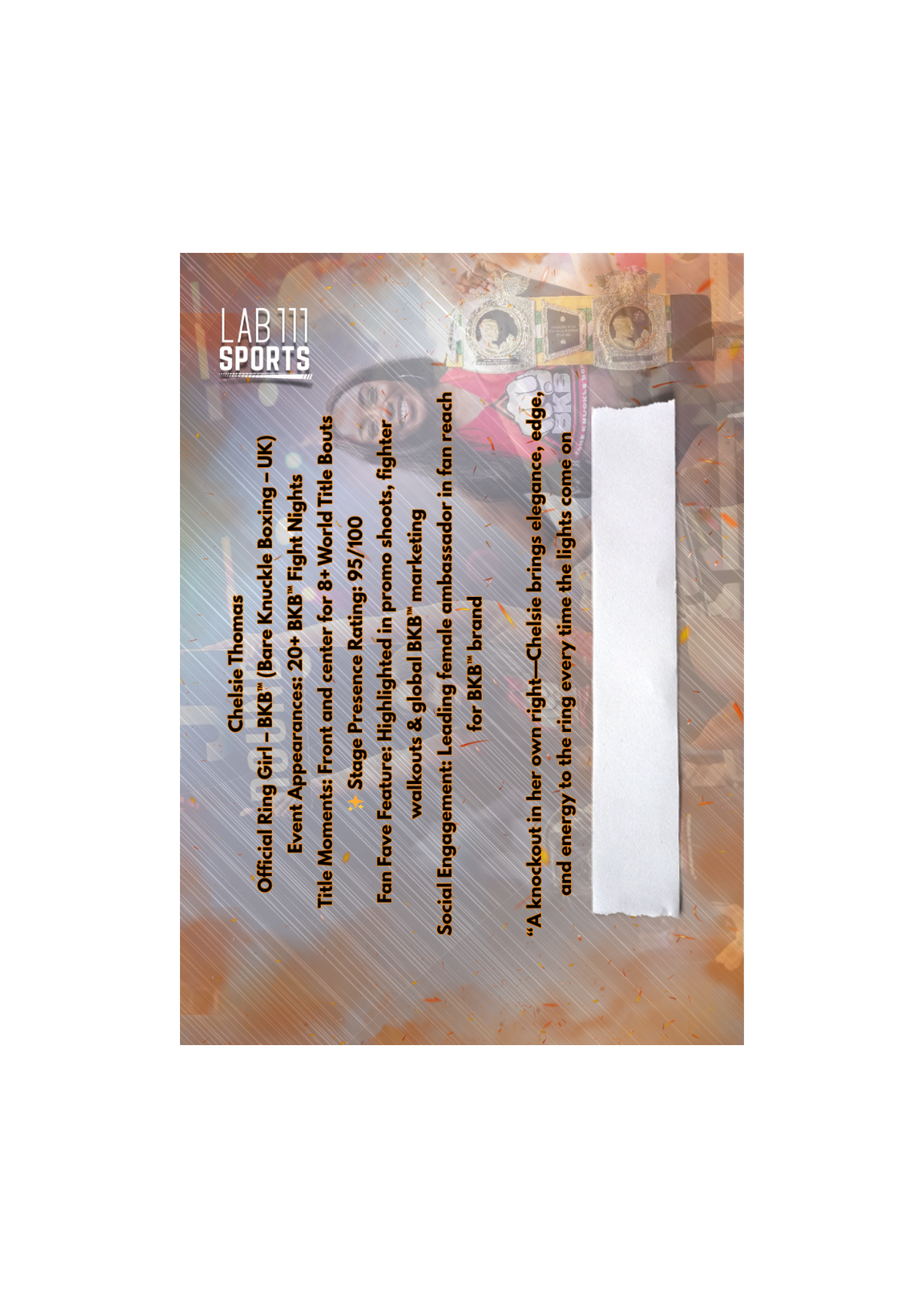 Chelsiie Lovve Trading Card card back