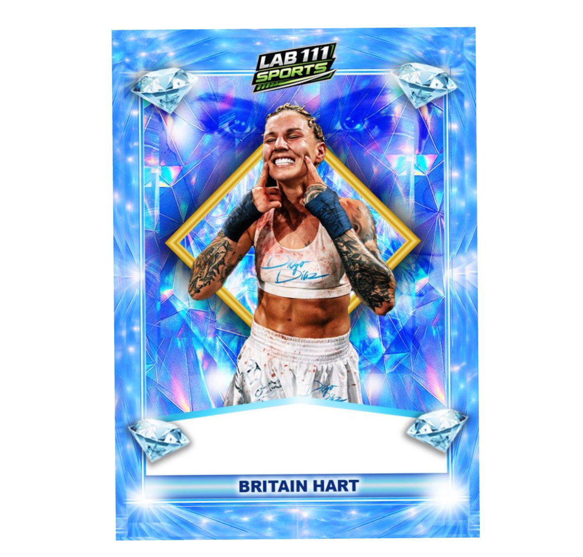 Chrome Diamond Series Britain Hart Trading Card card front