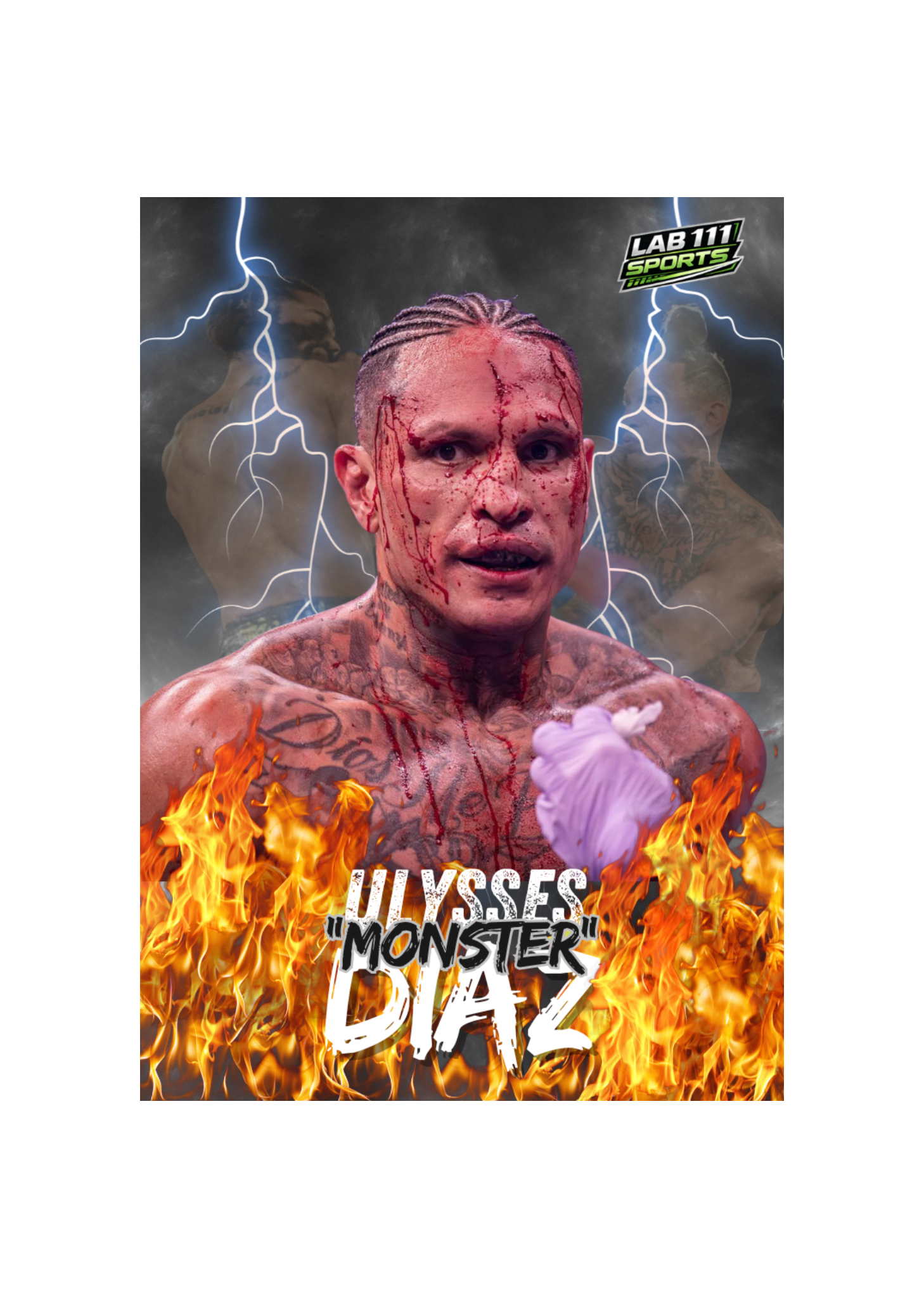 Ulysses “Monster” Diaz "Ring of Fire" card front