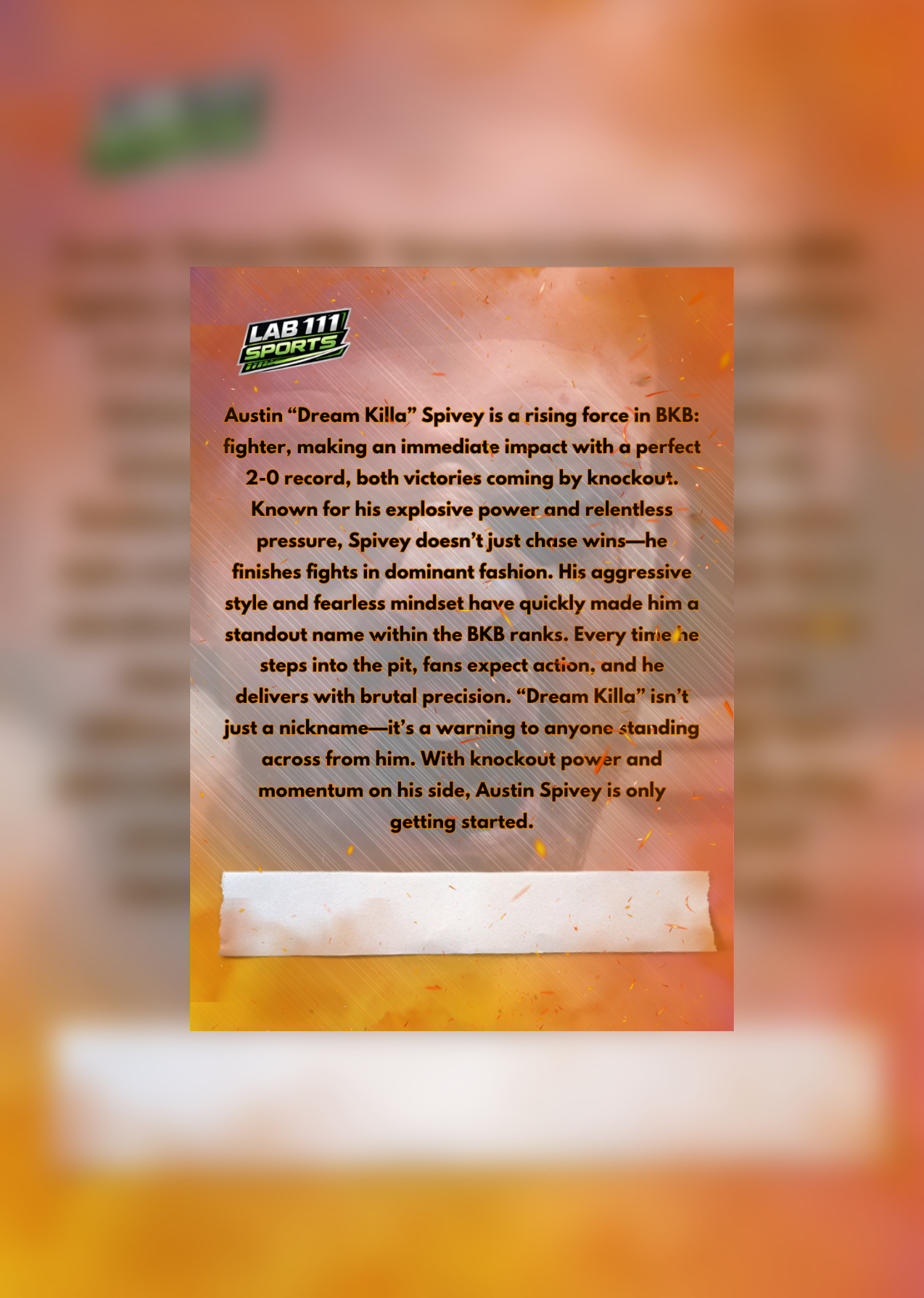Austin “DreamKilla” Spivey card back