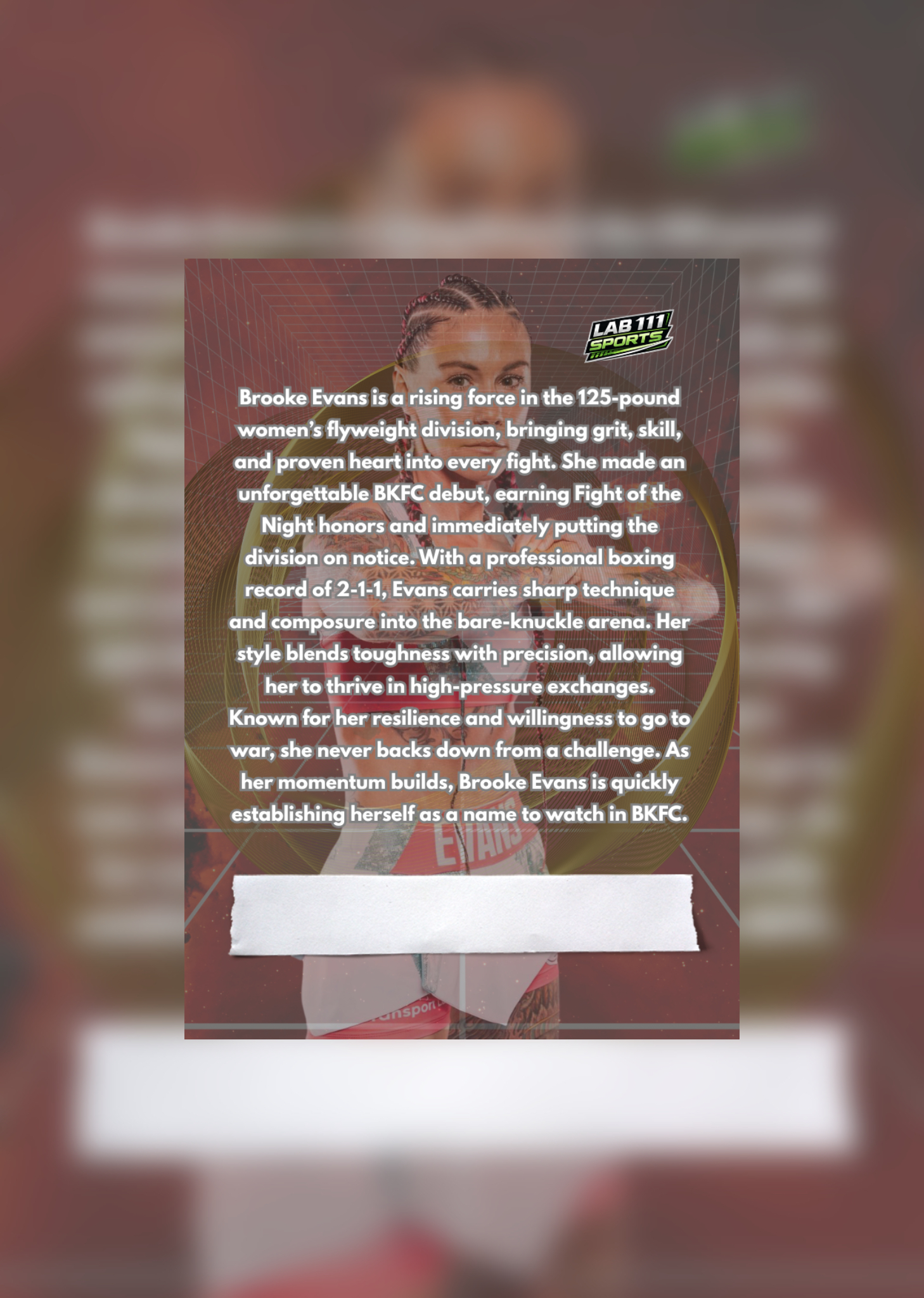 Brooke Evans card back