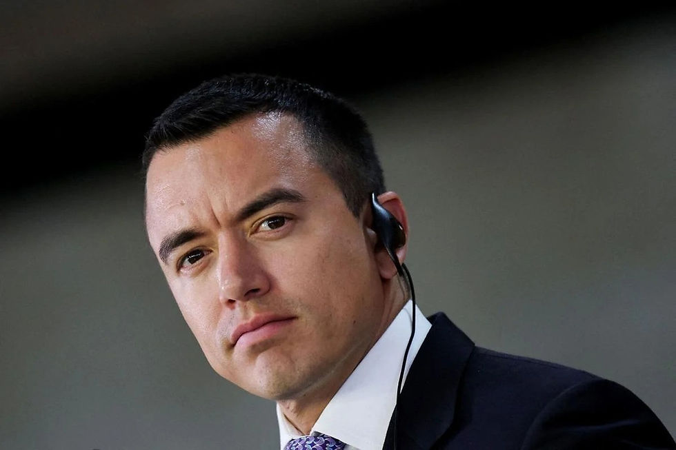 Five people have been arrested following an alleged assassination attempt on Ecuadorian President Daniel Noboa. Noboa is seen here on August 18.(Adriano Machado/Reuters)