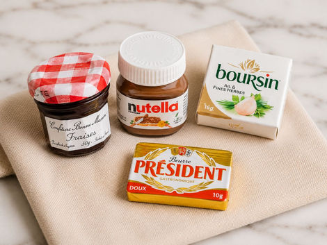 Confiture Nutella, beurre et Boursin