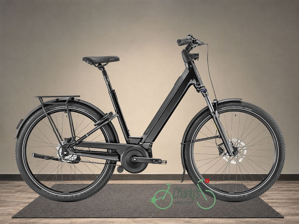 Vélo électrique Moustache Mardi 27.2 Open 540 Wh 2027 noir brillant, vu de profil.