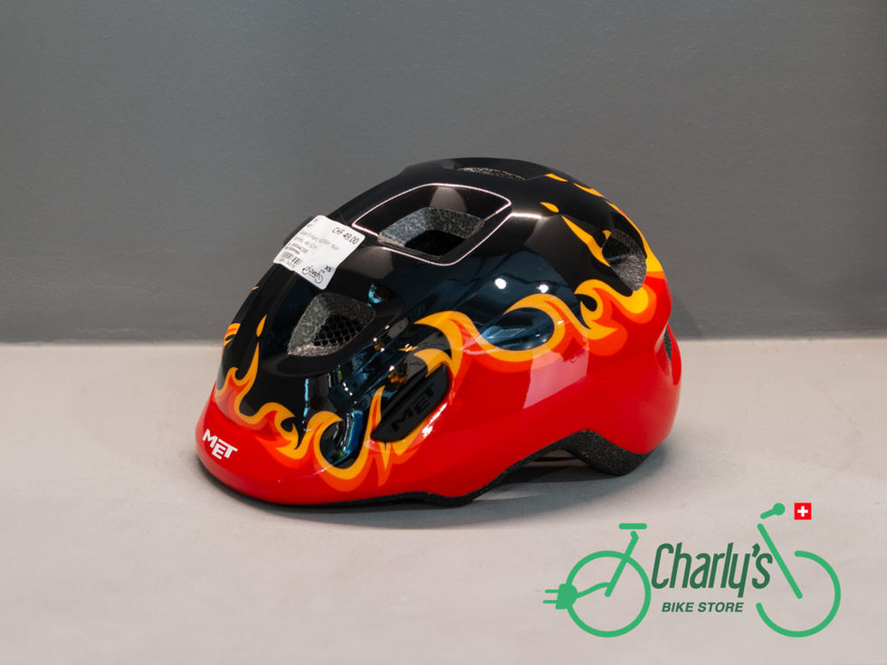 3555 MET Casque enfant Hooray Noir Flammes XS