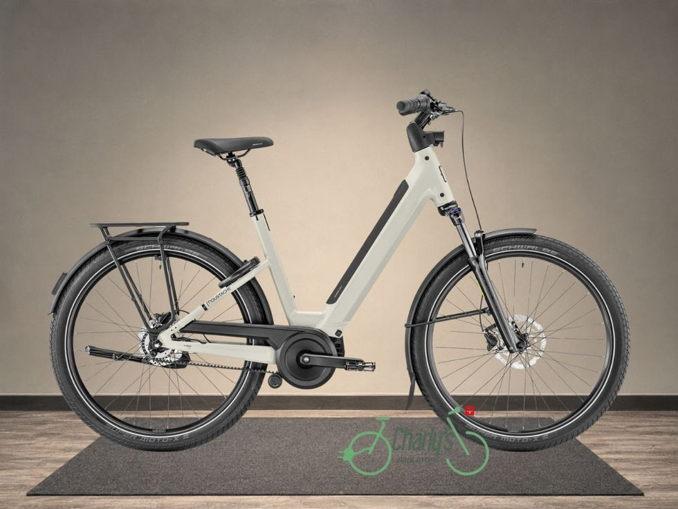 Vélo électrique Moustache Mardi 27.2 Open 540 Wh 2027 gris pierre brillant, vu de profil.