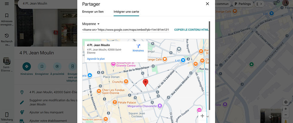 Comment intégrer une carte Google Maps sur Wix : exemple.