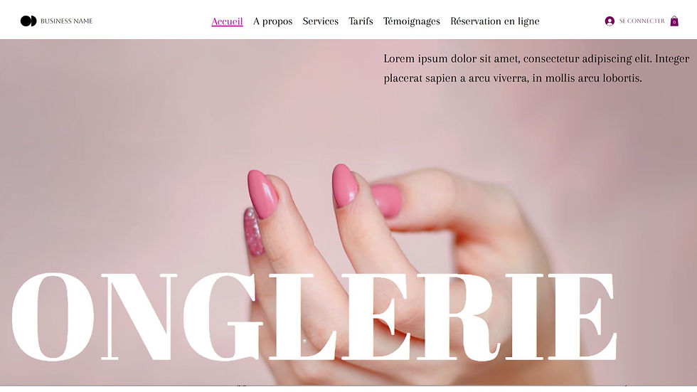 Template Wix Onglerie