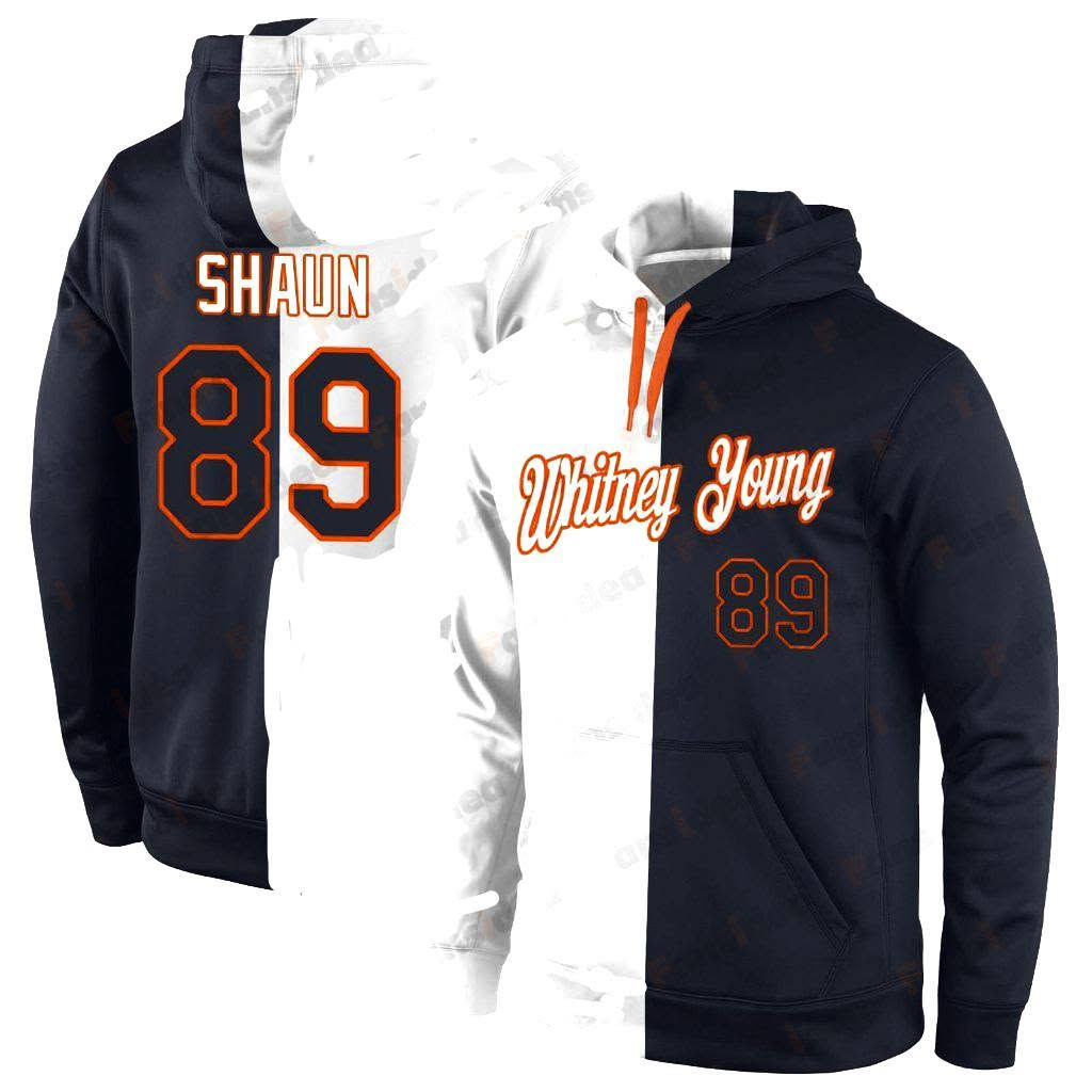 HALF BLUE/WHITE - WHITNEY YOUNG HOODIE