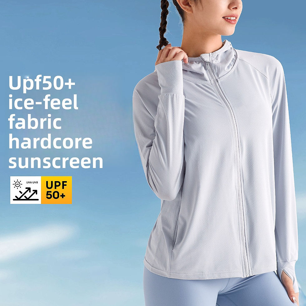 Upf50+ ice-feel fabric hardcore sunscreen, woman wearing sports top, サッカーウェア