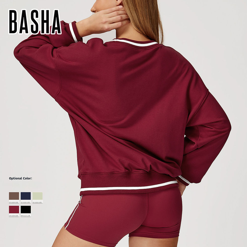 サムネイル： BASHA ロゴ入り赤色トップスとショートパンツの女性 ロックブロス ロードバイクシューズ 通気性抜群