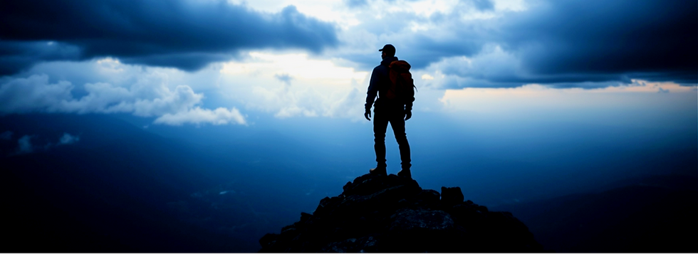 Hiker On Mountai