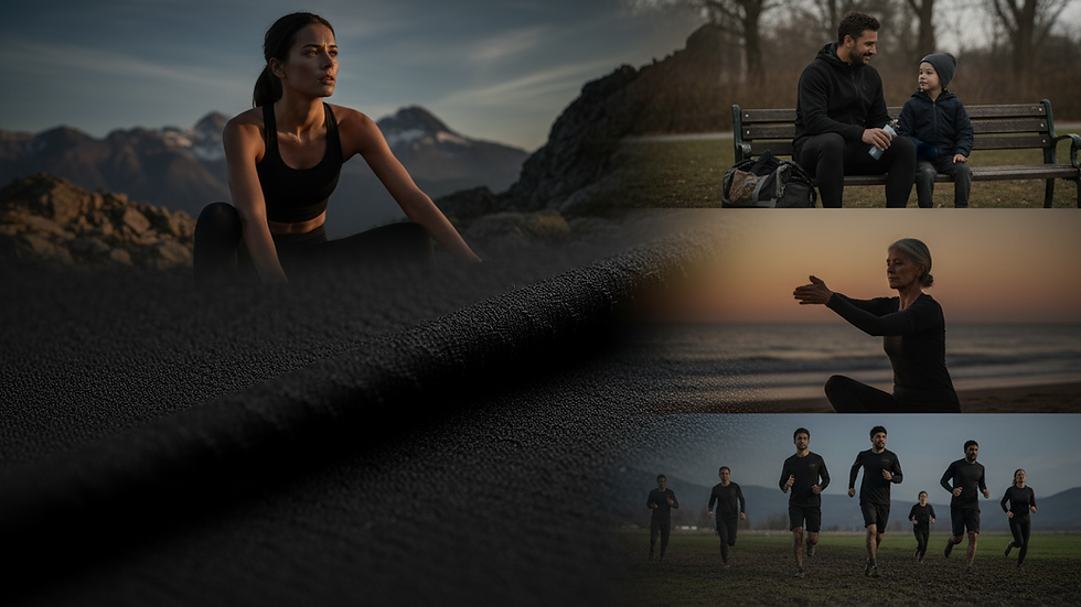 Close-up view of high-performance yoga wear fabric texture