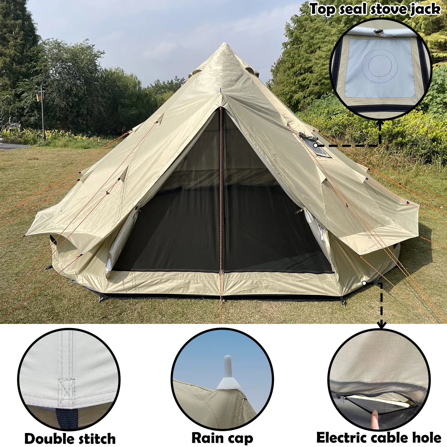 4 Season Tent with Stove Jack | Luxury Mongolian Yurt