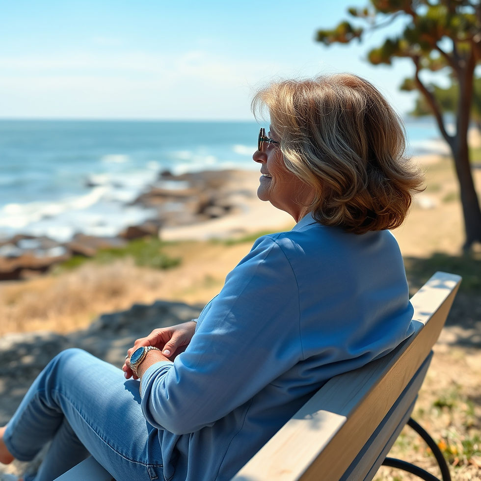 A young woman sits alone on a bench near the coast, looking out to sea_edited.jpg