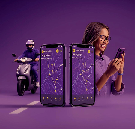 Criar uma imagem com dois celulares a fr