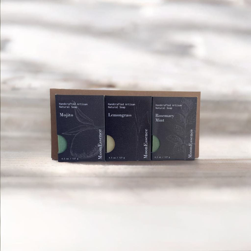 3 bar soap gift set. MoonEssence, Luxury Items