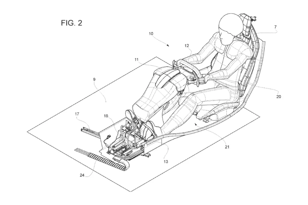 Ferrari patenta un habitáculo y puesto de conductor jamás vistos, superando al McLaren F1