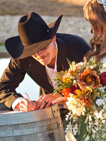 Bride and Groom signing marriage certificate by Brooklyn Elise Photography Wichita Kansas Wedding Photographer