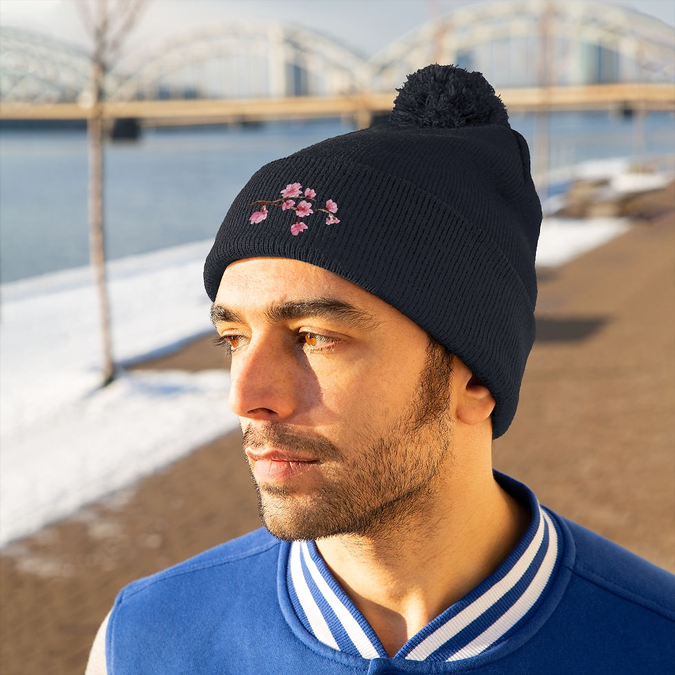 Thumbnail: Cherry Blossom | Pom Pom Beanie