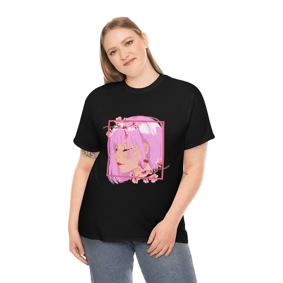 Thumbnail: Cherry Blossom Girl | Unisex Heavy Cotton Tee