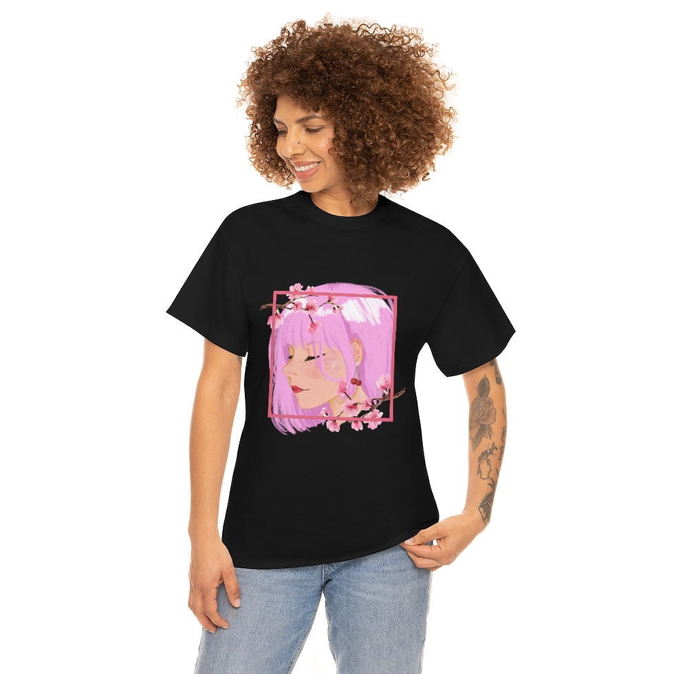 Thumbnail: Cherry Blossom Girl | Unisex Heavy Cotton Tee