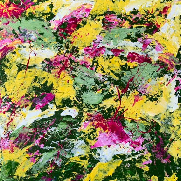 Abstract Artwork - Windy Floral 1