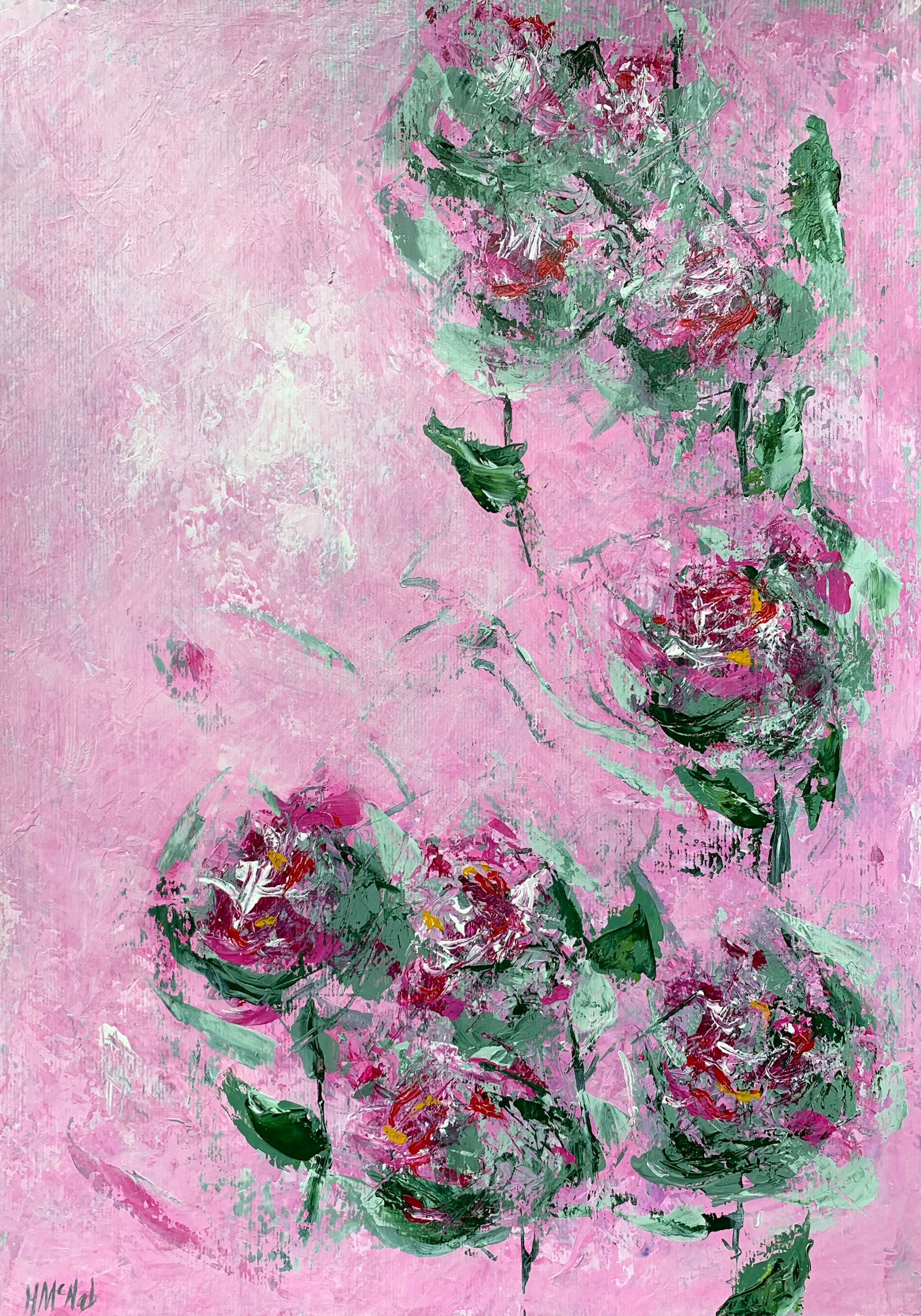 Floating in Pink - Abstract Artwork
