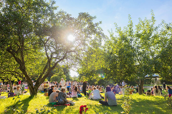 Outdoor serving in Divinya's royal parks.