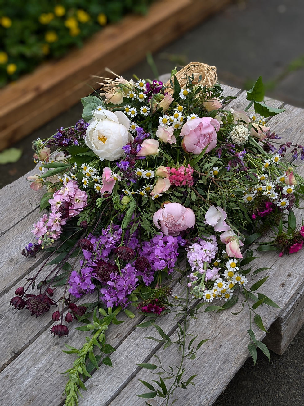 Purple Tied Funeral Shief