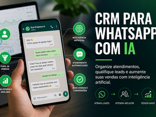 Empresário usando CRM para WhatsApp com IA para organizar leads e melhorar o atendimento comercial