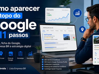 Empresário analisando estratégias de SEO local para aparecer no topo do Google