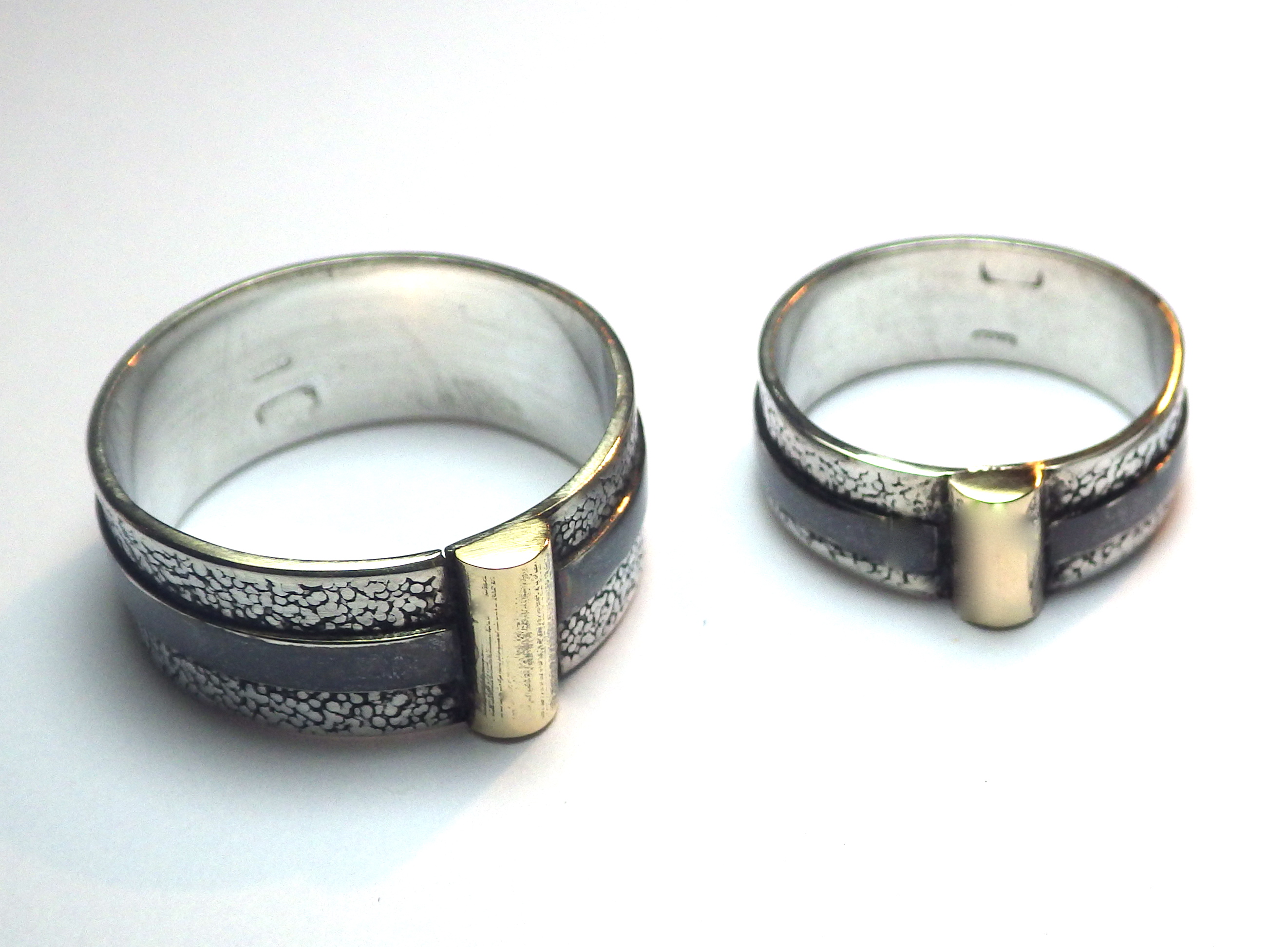Geo Rings with Gold