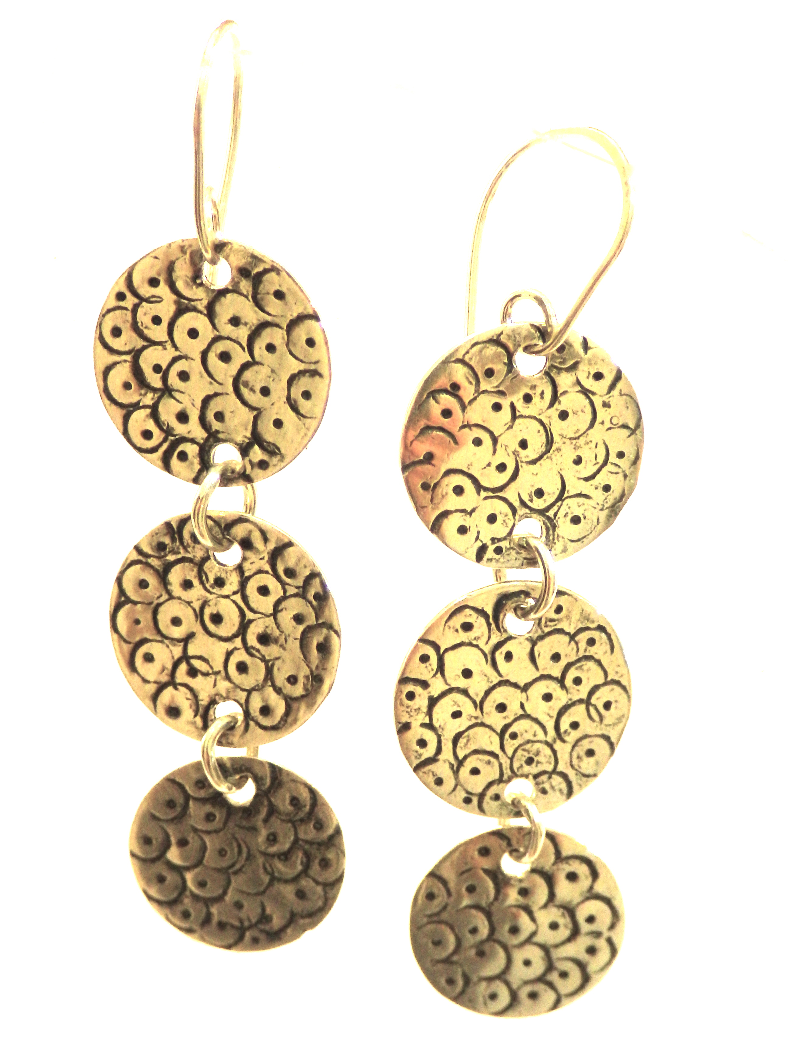 Fish Scale Drop Earrings