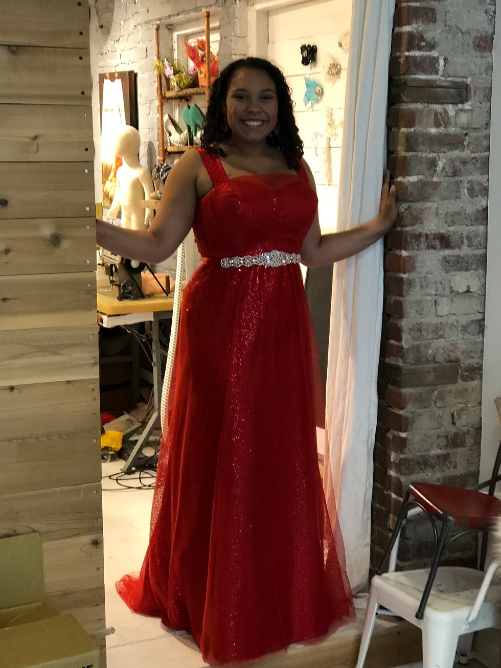 The custom RED RED DRESS