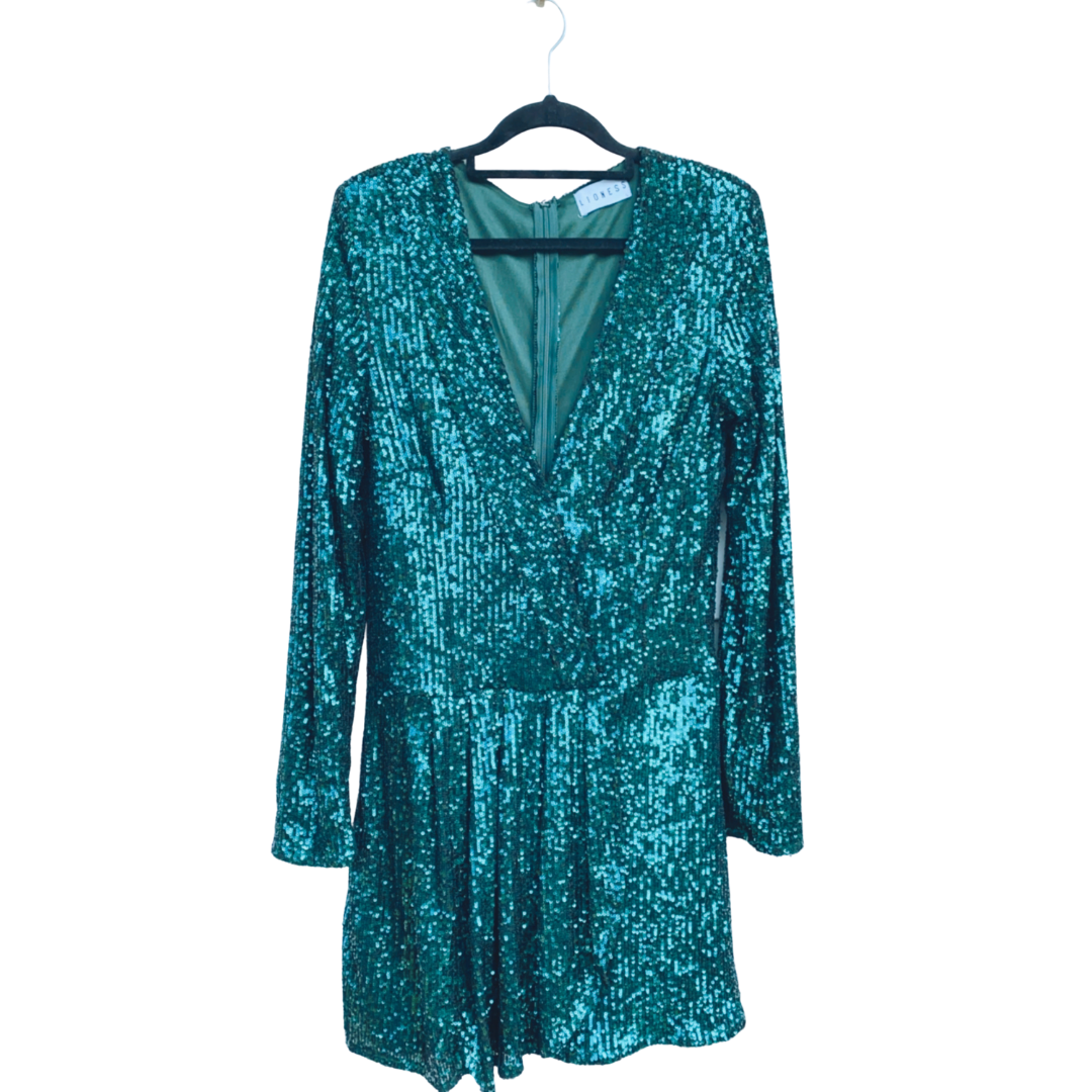 Lioness Emerald Sequin Dress- The Style Edit Dress Hire