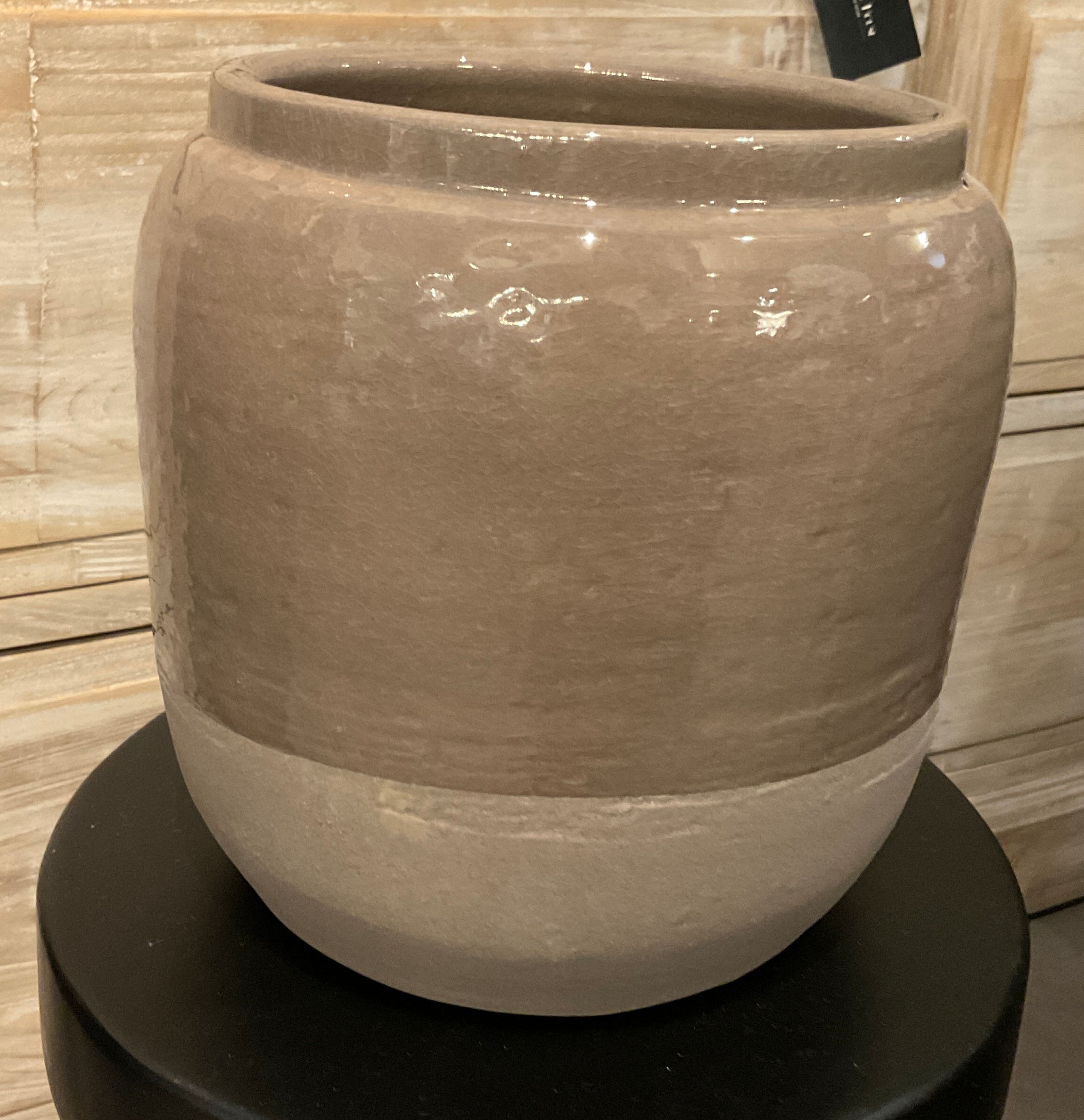 ROUND POT TAUPE