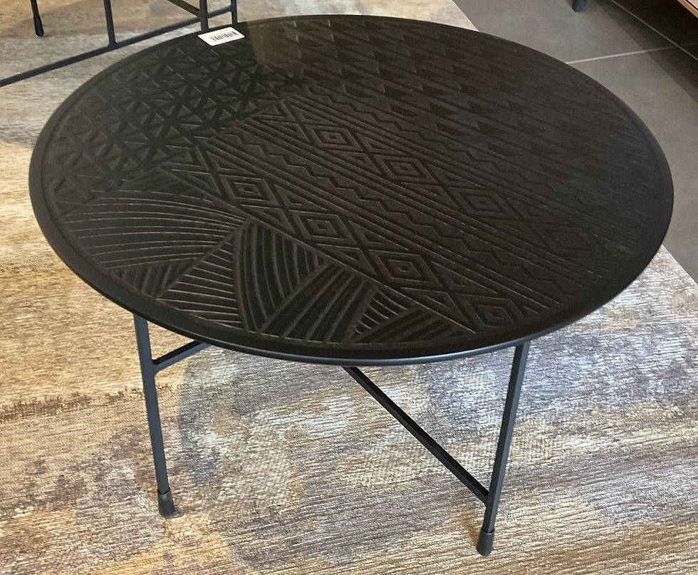 MALEKI LASER PATTERN COFFEE TABLE-BLACK