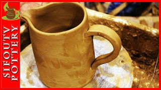 Pottery How to Attach Pottery handles to a clay pottery jug.